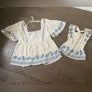 NWT Old Navy Mommy and me set - ivory embroidered tops